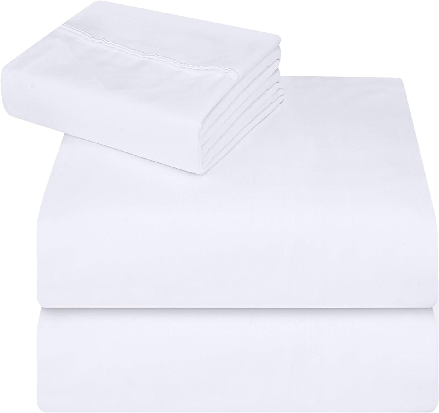4-Piece Brushed Microfiber Polyester Sheet Set - Soft & Durable Bedding