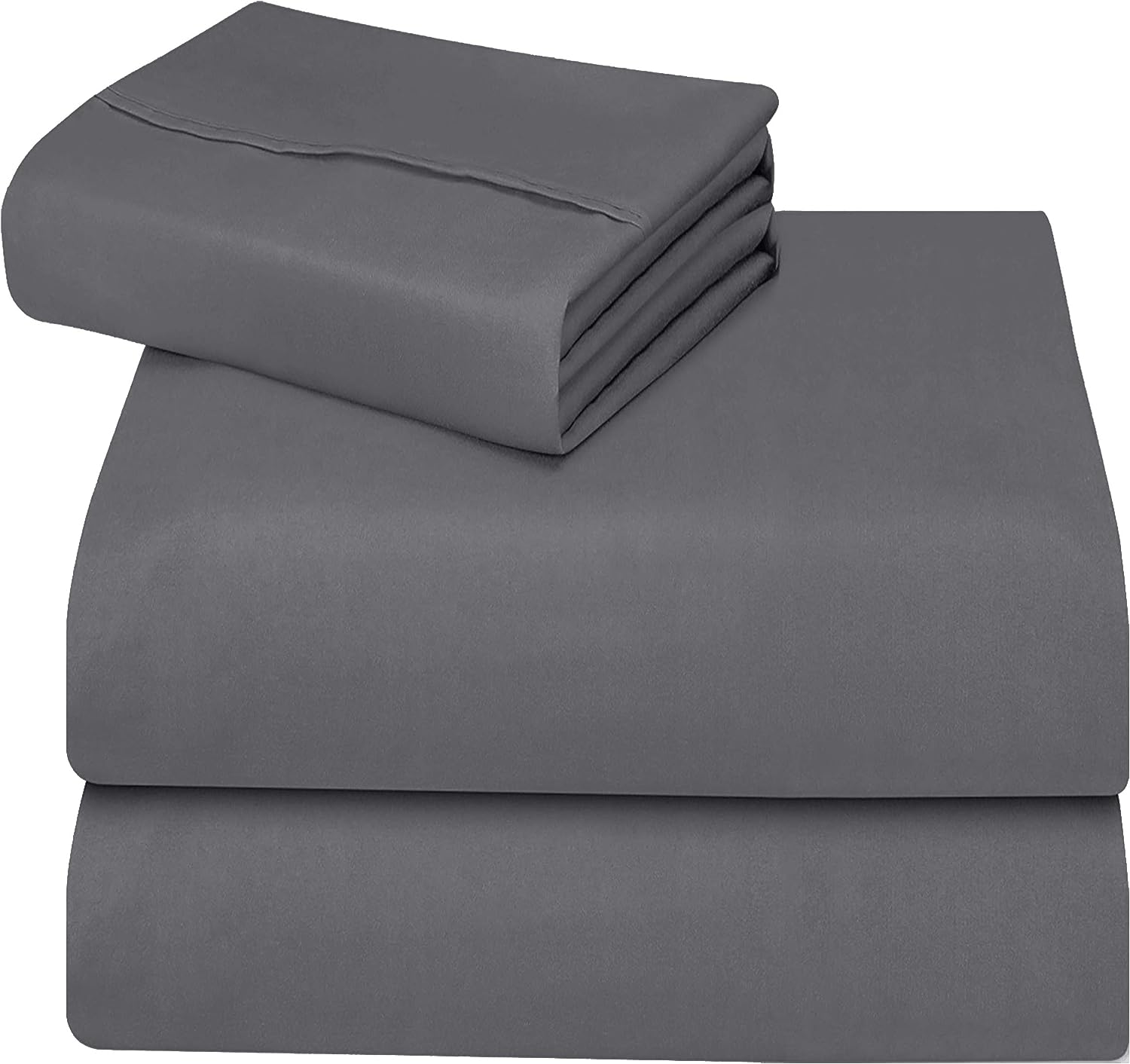 4-Piece Brushed Microfiber Polyester Sheet Set - Soft & Durable Bedding