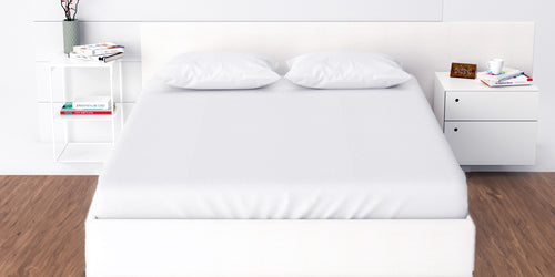3 Piece White Brushed Microfiber Fitted Sheet with Pillowcases -  All Around Elastic Ultra Soft Bottom Sheet